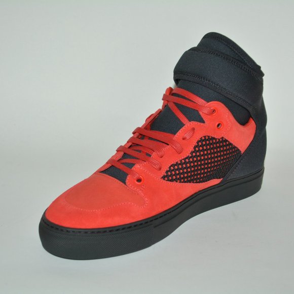 NWT BALENCIAGA MENS NEOPRENE STRAP HITOP SUEDE LEATHER SNEAKERS US 7 EU 40 - Picture 4 of 10